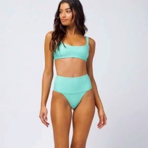 NWT L*Space bright teal bikini